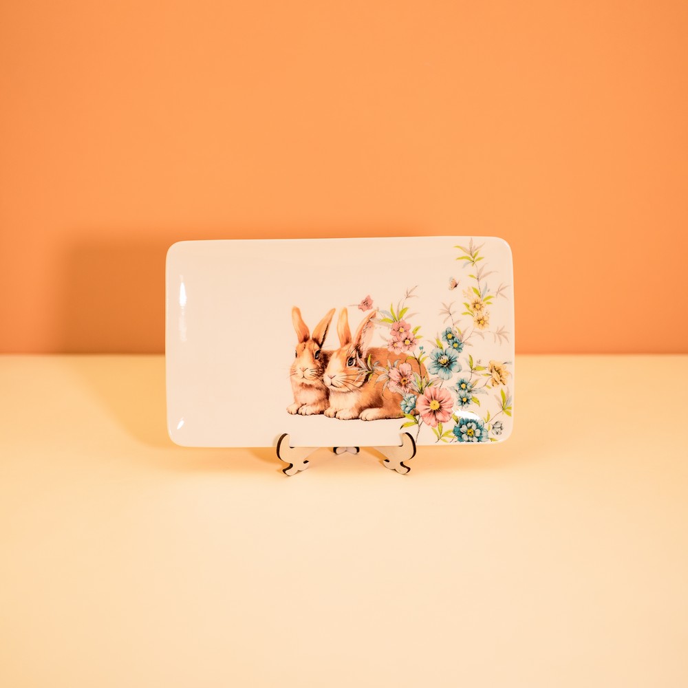 Блюдо Happy rabbit керамічне велике 255мм