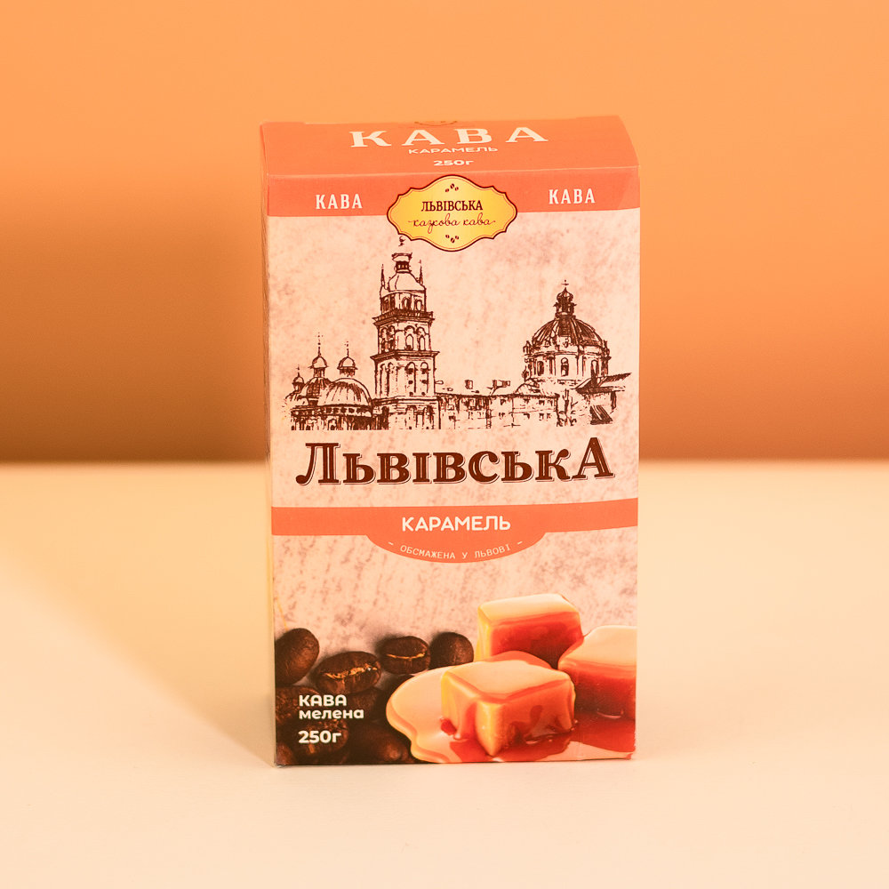 Кава Львівська Карамель мелена 250г. Фото 2