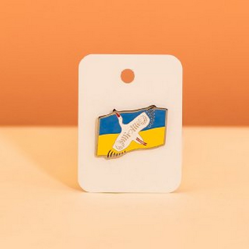 Значок Лелека на прапорі 20*30 мм