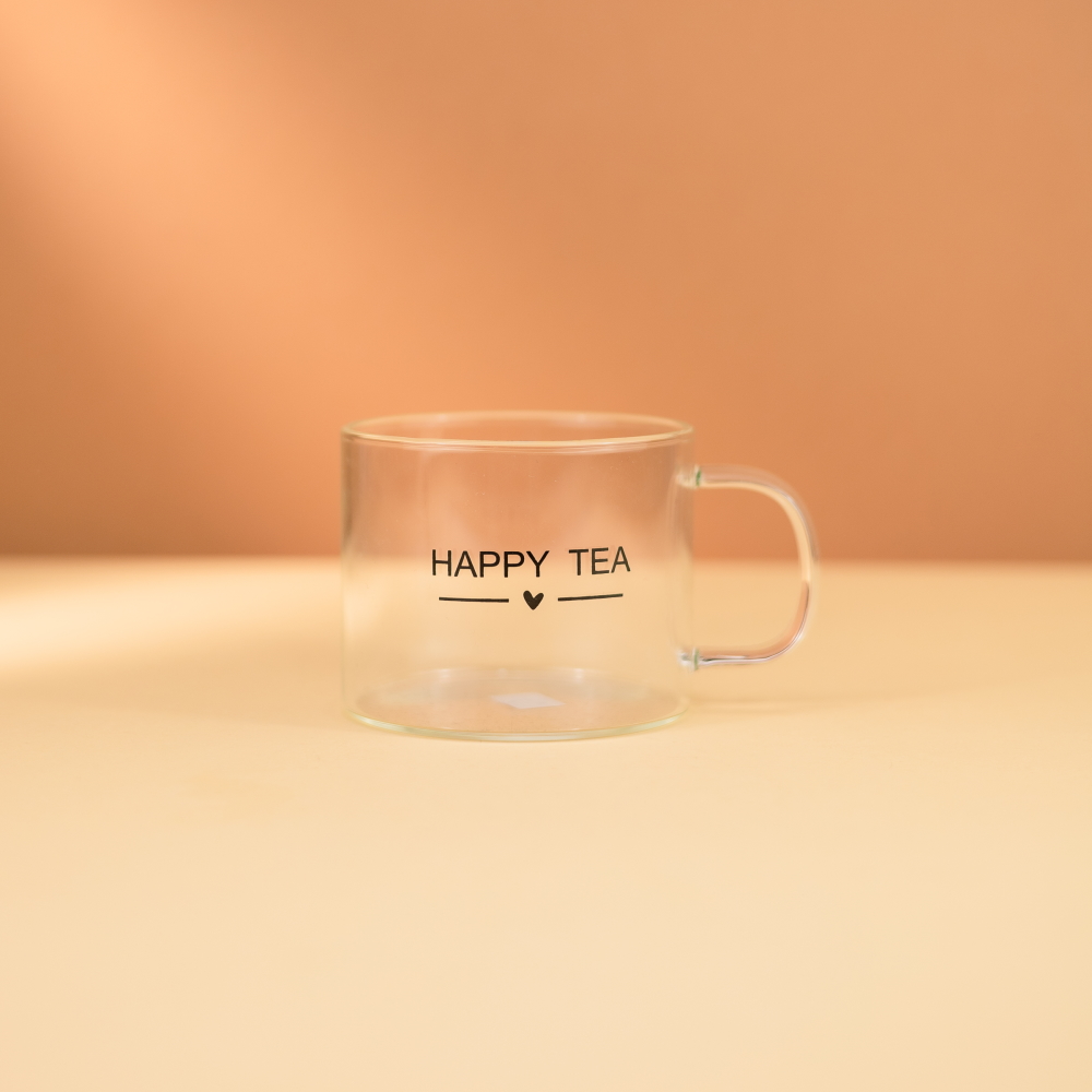Горня Happy Tea скляне