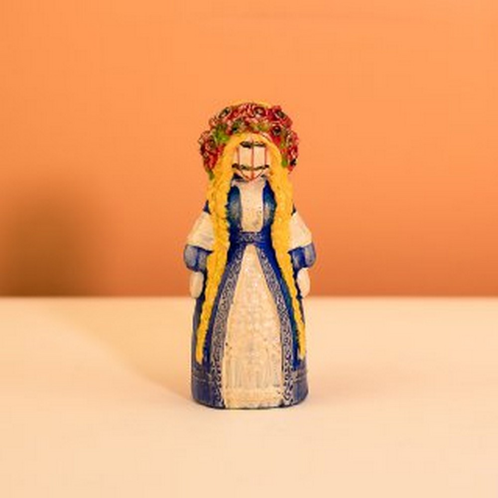 Статуетка Лялька мотанка Діва синьо-біла 125мм. Фото 2