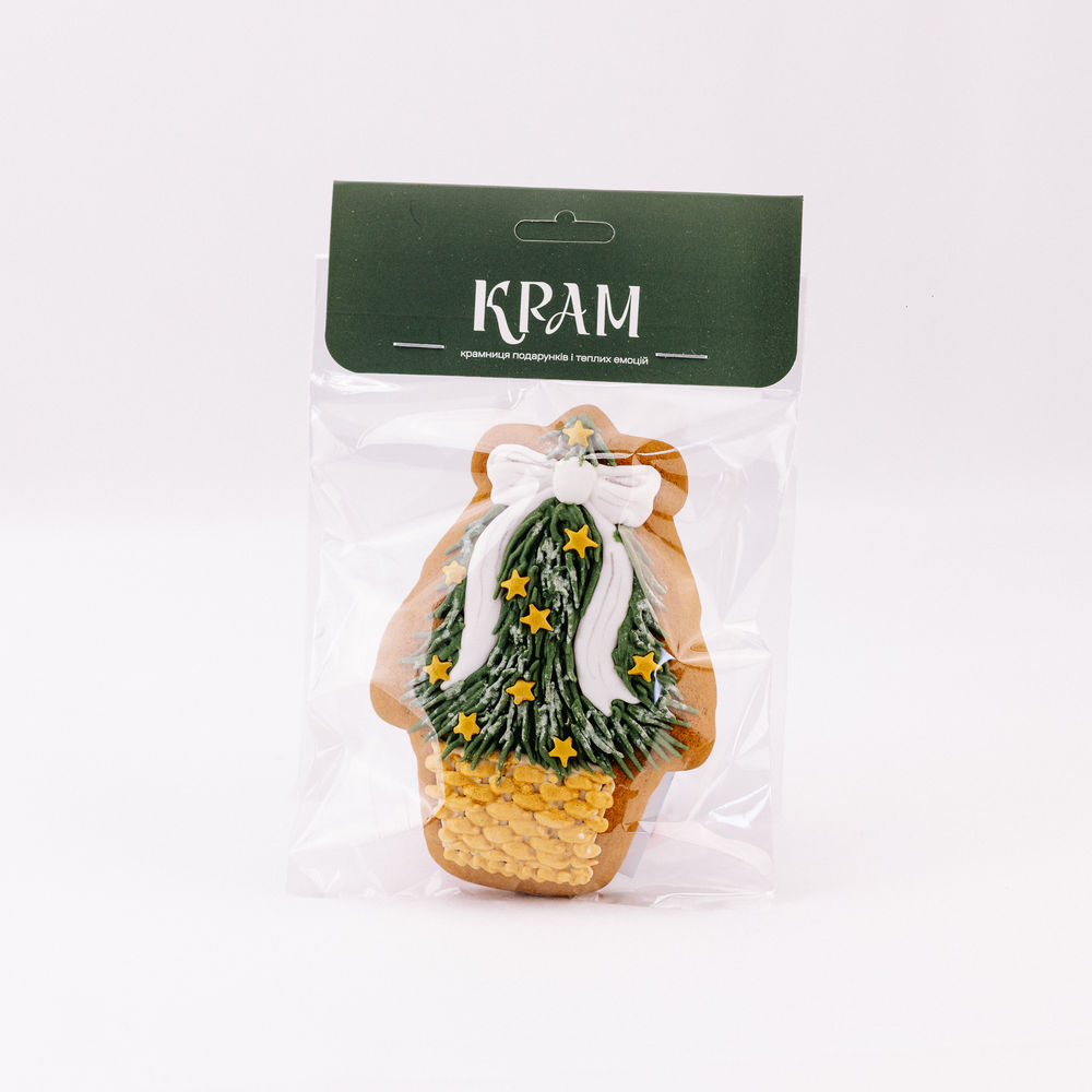 Пряник Ялинка з бантом