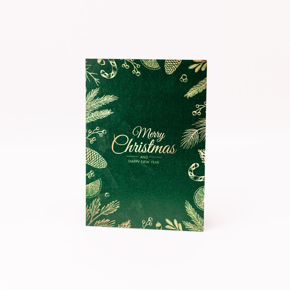 Листівка Merry Christmas зелена