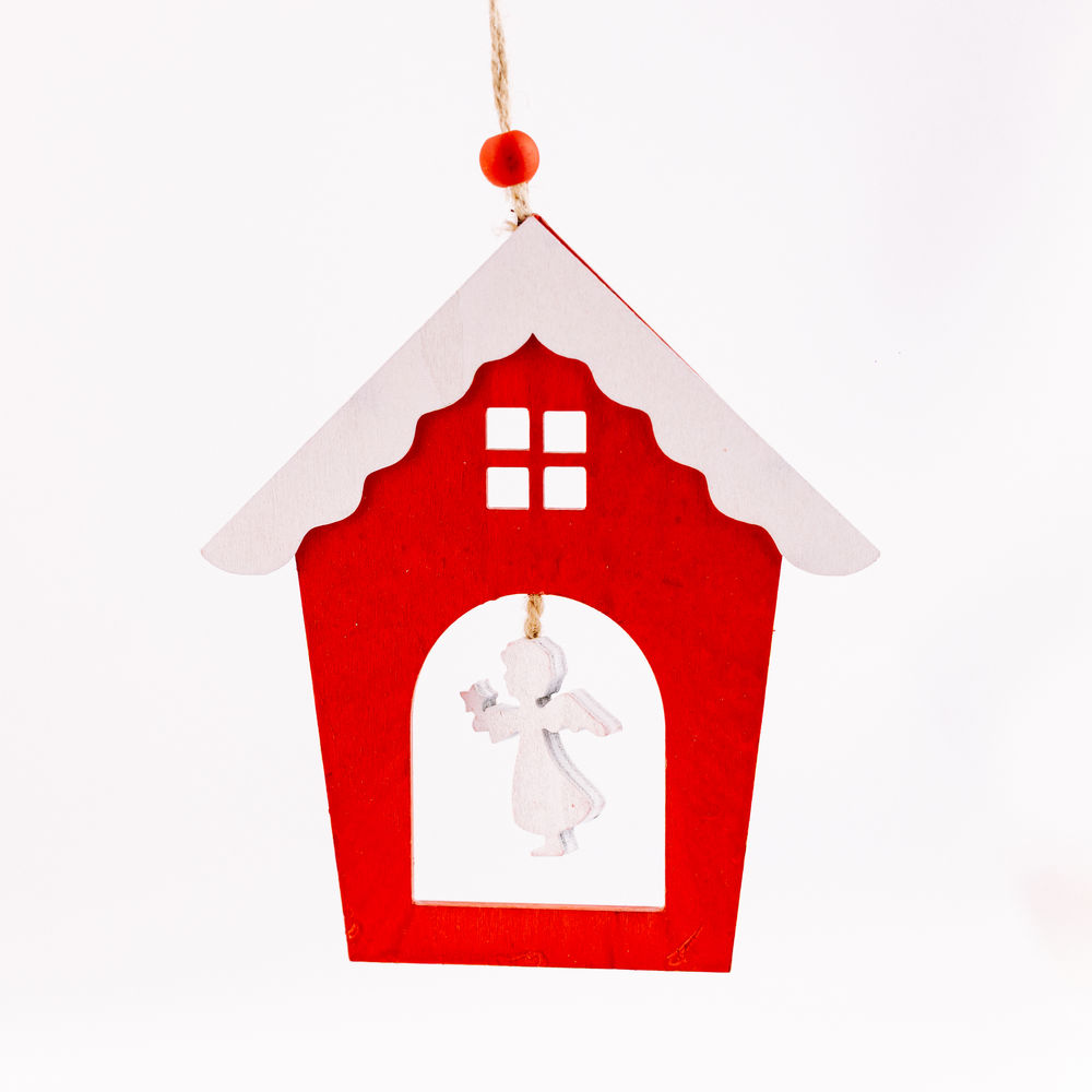 Ялинкова іграшка Будинок з янголом