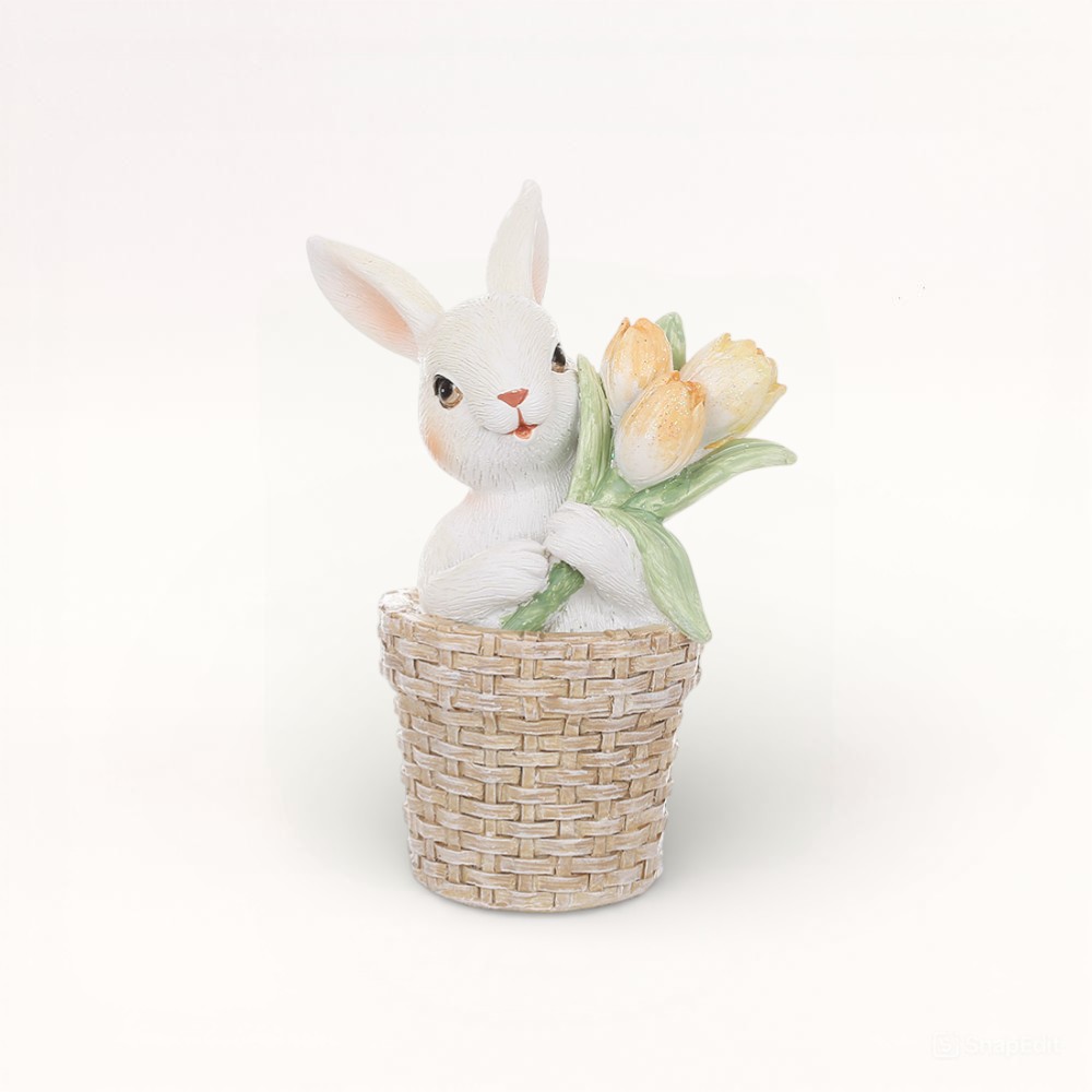 Декор Кролик у кошику 11,5см