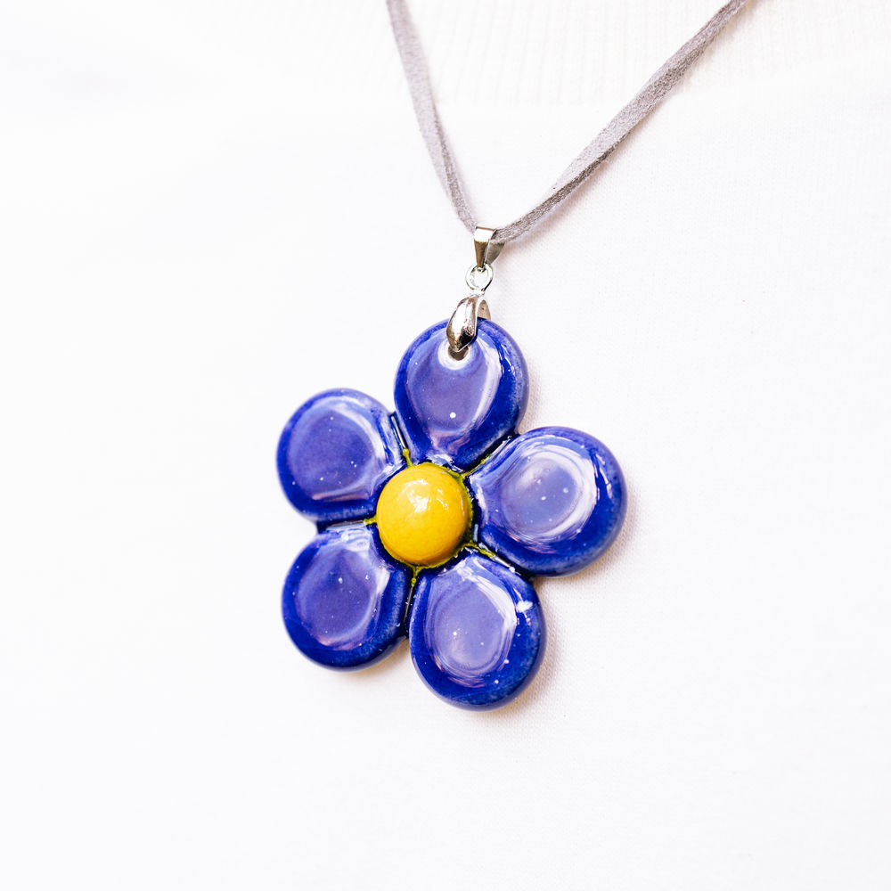 Підвіска Синя квітка 4,8см. Фото 2