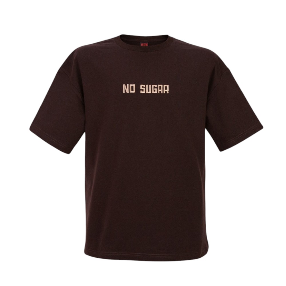Футболка no sugar коричнева oversize M-L 